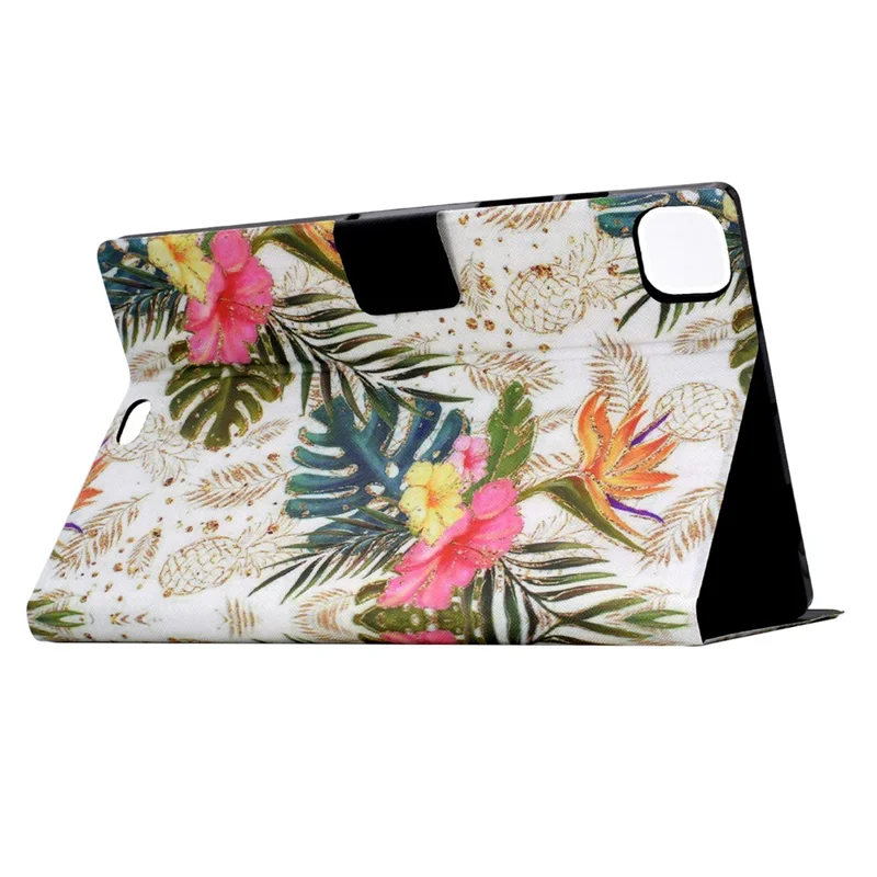 For iPad Pro 11 (2025) / (2024) Case Pattern Leather Tablet Protective Cover Auto Sleep / Wake - Golden Pineapple