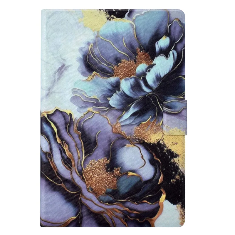 For iPad Pro 11 (2025) / (2024) Case Pattern Leather Tablet Protective Cover Auto Sleep / Wake - Peony Flower