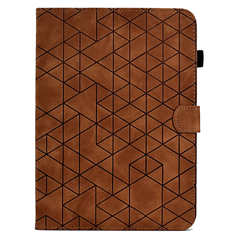 A6 For iPad Pro 11 (2025) / (2024) Case Card Slots Stand Rhombus Auto Wake  /  Sleep Leather Tablet Cover - Brown