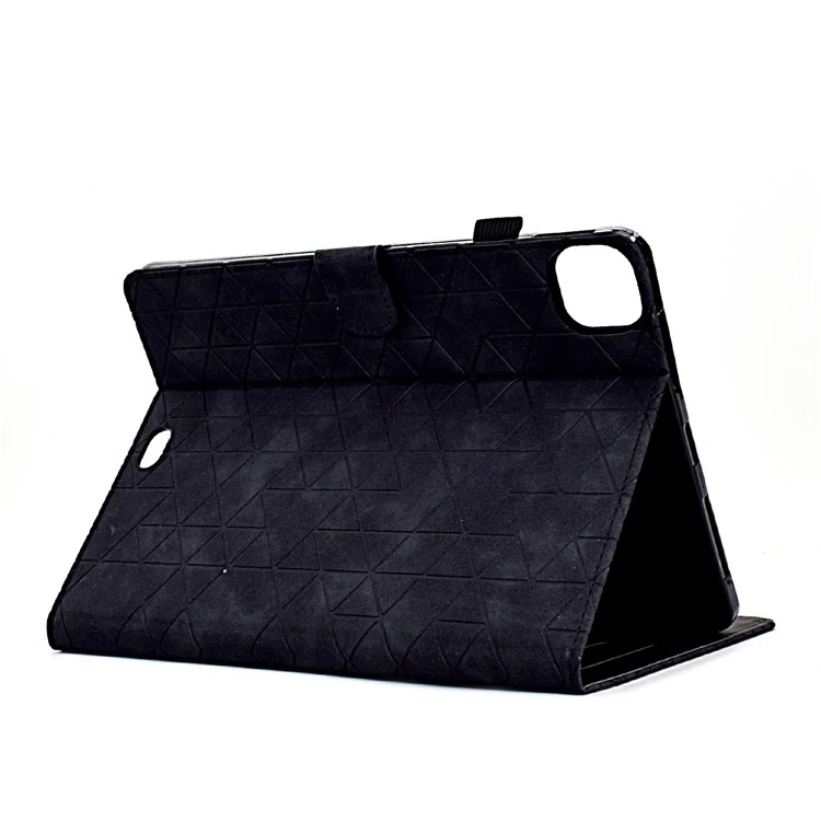 Capa A6 para iPad Pro 11 (2024) com Slots para Cartões, Suporte, Auto Wake/Sleep, Cobertura de Tablet de Couro Imitado - Preto