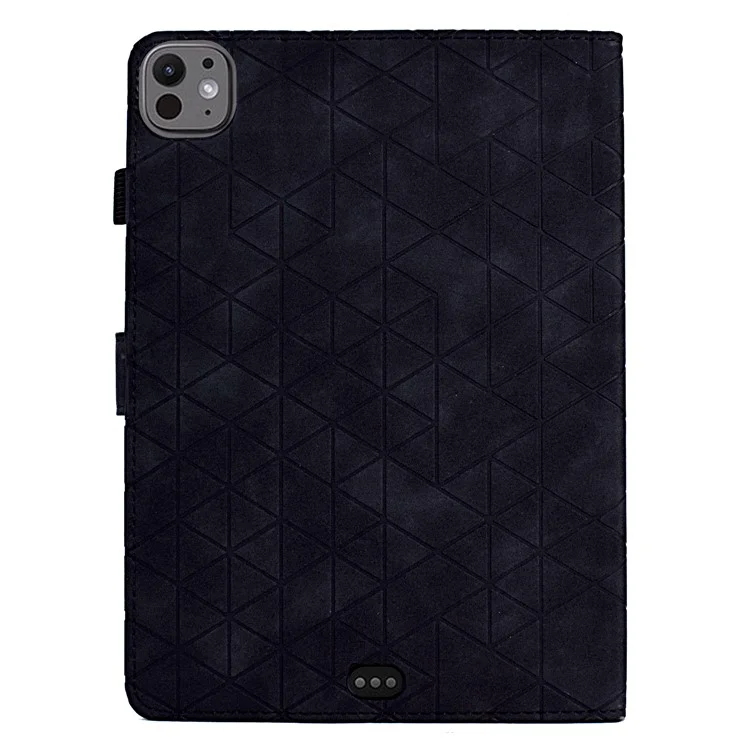 Capa A6 para iPad Pro 11 (2024) com Slots para Cartões, Suporte, Auto Wake/Sleep, Cobertura de Tablet de Couro Imitado - Preto