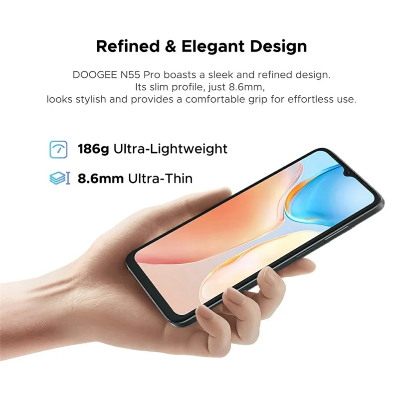 DOOGEE N55 Pro Spreadtrum T606, 6.56-inch, 16+256GB, 5150mAh, 13MP Camera, 4G Rugged Smartphone - Blue