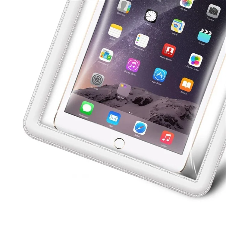 td18 IPX8 Bolsa Impermeable Transparente PVC Funda Táctil para Tableta, 23x26.5cm - Blanco