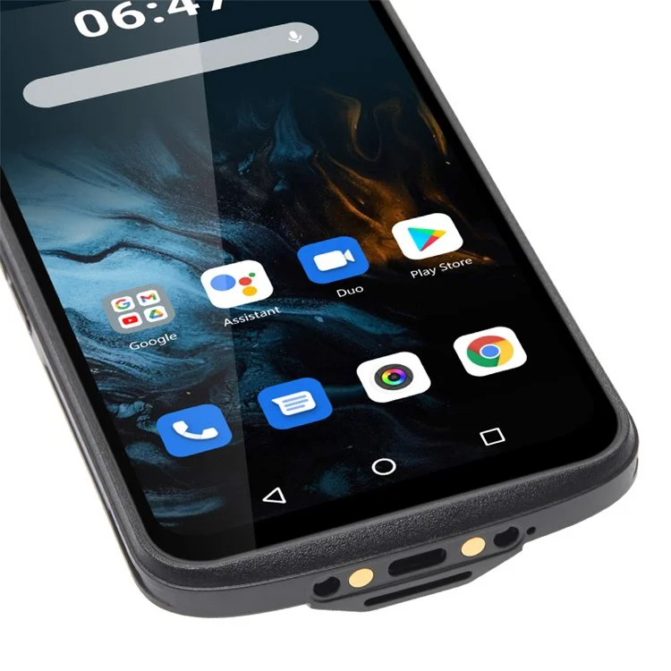 UNIWA NR6503 Smartphone Android 13 5G da 6,52 pollici con lettore di codici QR, supporto NFC, 8GB+128GB - Nero / Spina EU