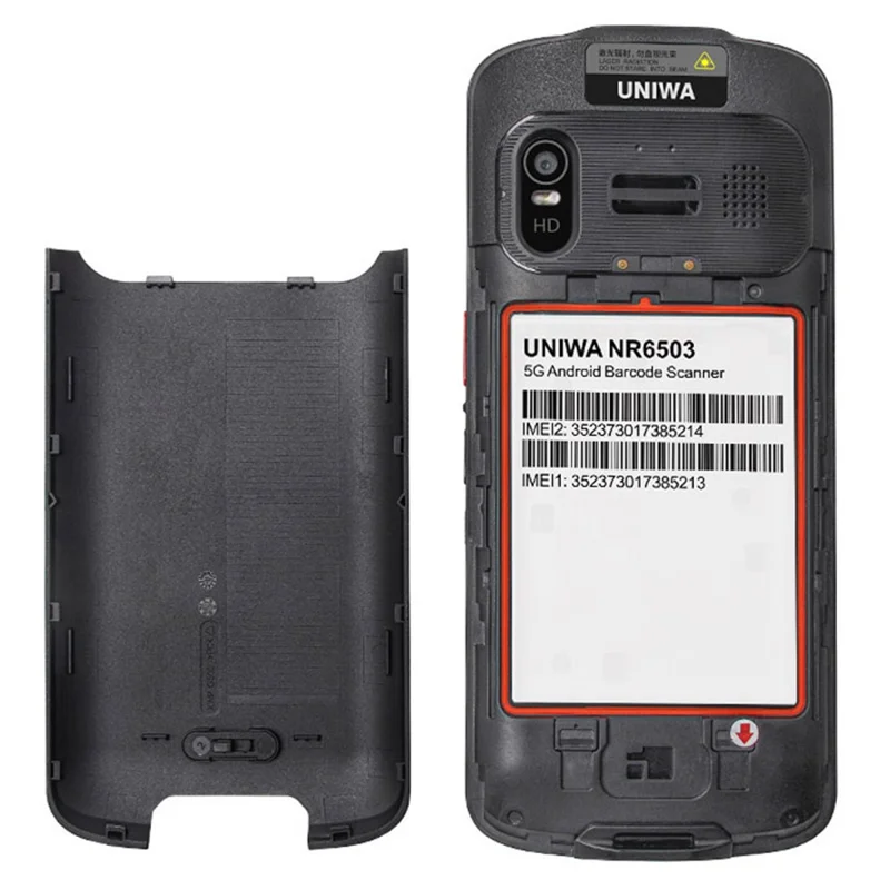 UNIWA NR6503 6.52-inch Android 13 5G Smartphone QR Scanner PDA Support NFC, 8GB+128GB - Black / UK Plug