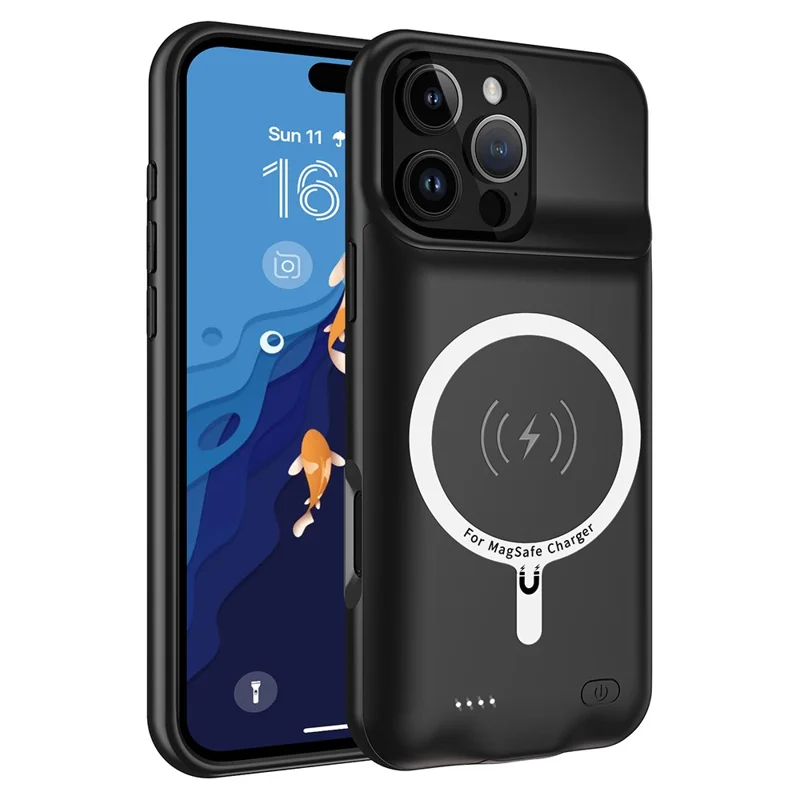 B19S voor iPhone 16 Pro Max draagbare oplaadcase 7000mAh powerbank compatibel met MagSafe