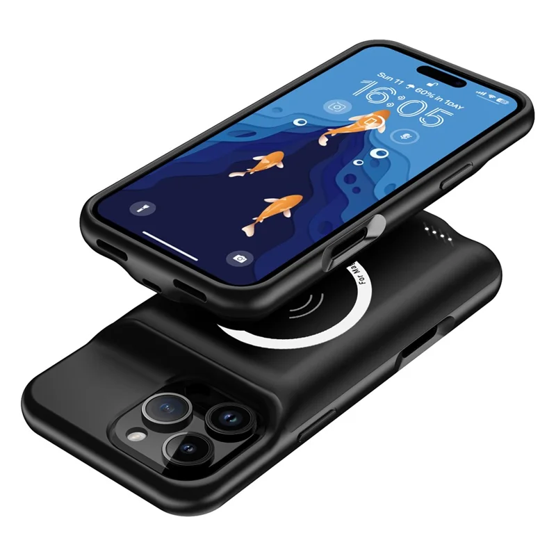 B19S voor iPhone 16 Pro Max draagbare oplaadcase 7000mAh powerbank compatibel met MagSafe