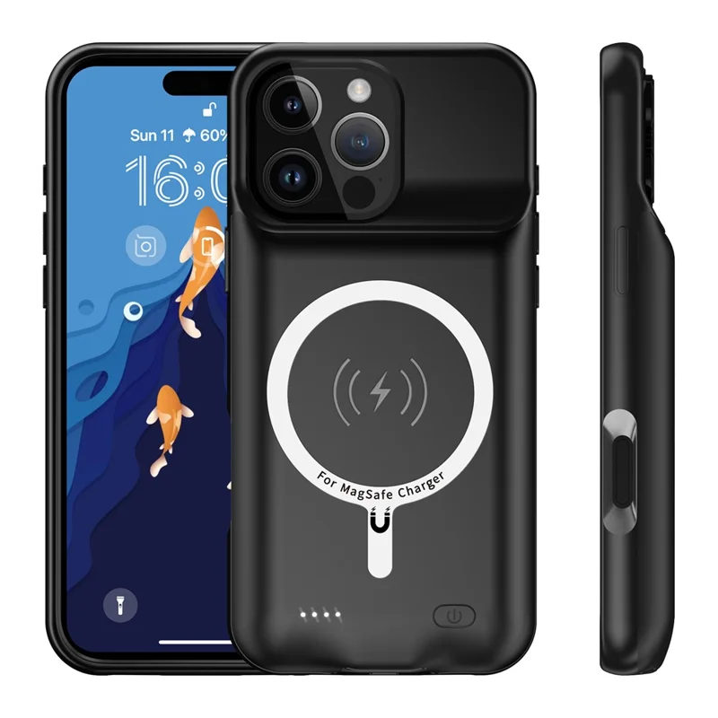 B19S voor iPhone 16 Pro Max draagbare oplaadcase 7000mAh powerbank compatibel met MagSafe