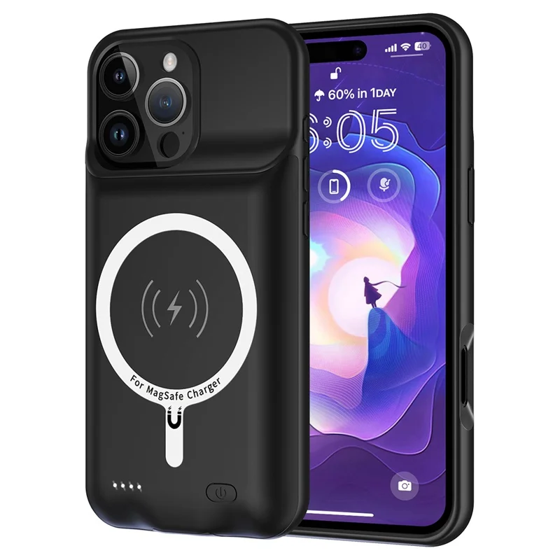 A19S For iPhone 16 Pro Portable Charger Case 7000mAh Power Bank Compatible with MagSafe