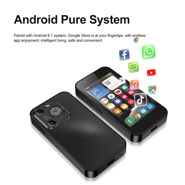SERVO KING2000 3.0-inch Android 8.1 Smartphone 2+16GB Dual SIM 5MP Camera Mini 3G Cellphone - Blue