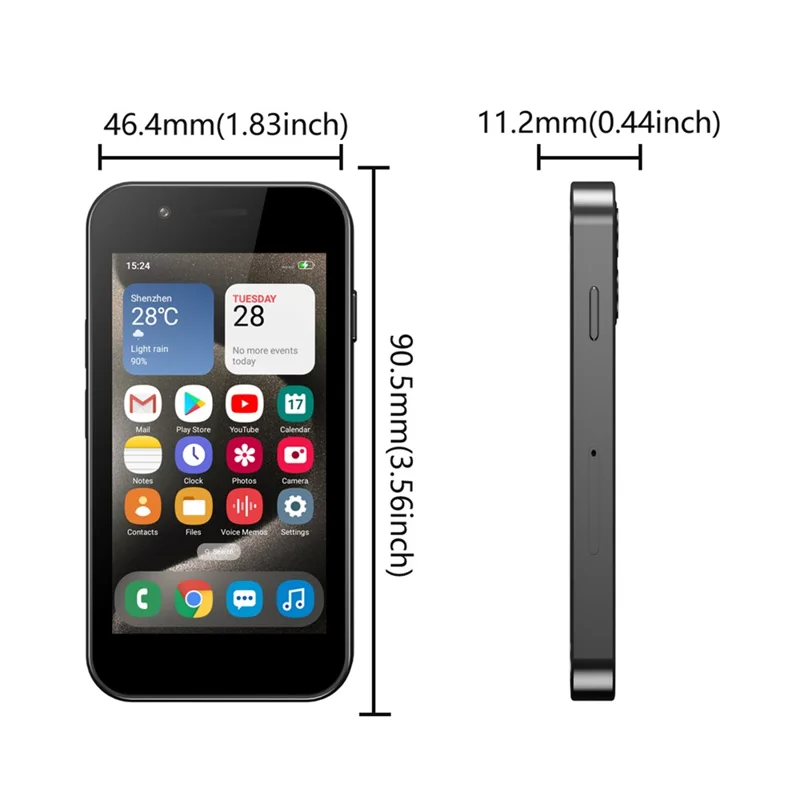 SERVO KING2000 3.0-inch Android 8.1 Smartphone 2+16GB Dual SIM 5MP Camera Mini 3G Cellphone - Blue