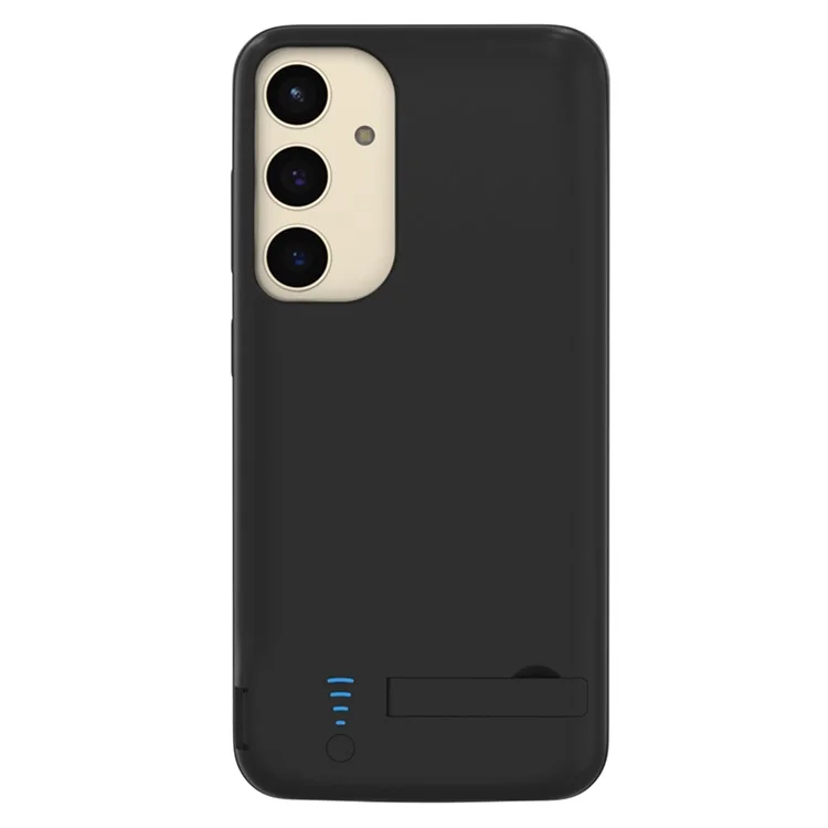 E61 For Samsung Galaxy S25+ / S24+ 5000mAh Phone Battery Case Charger Back Cover with Kickstand