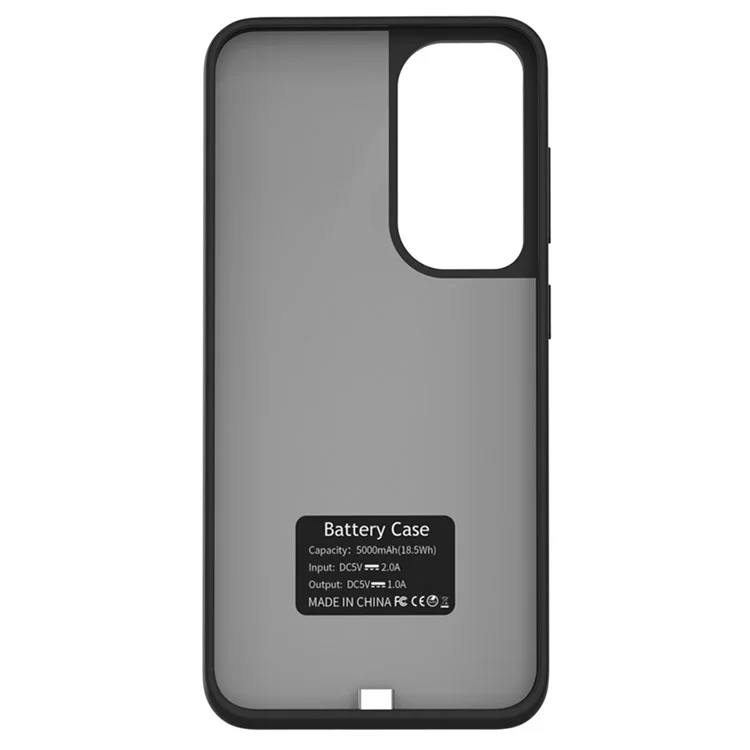 E61 For Samsung Galaxy S25+ / S24+ 5000mAh Phone Battery Case Charger Back Cover with Kickstand