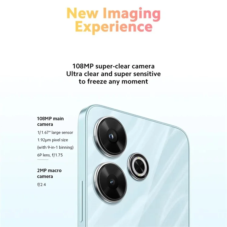 Xiaomi Redmi 13 4G 8 Gb+256 gb Smartphone 6,79-zoll IPS Helio G91 Ultra, 108 mp Kamera, Eu-version - Blau
