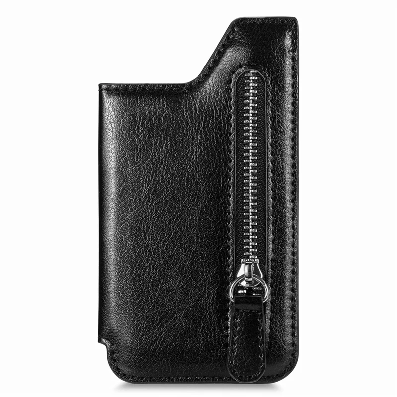 Porta Del Portafoglio Con Cerniera Del Telefono Con Cerniera in Pelle Appropriato di Cavendario - Nero