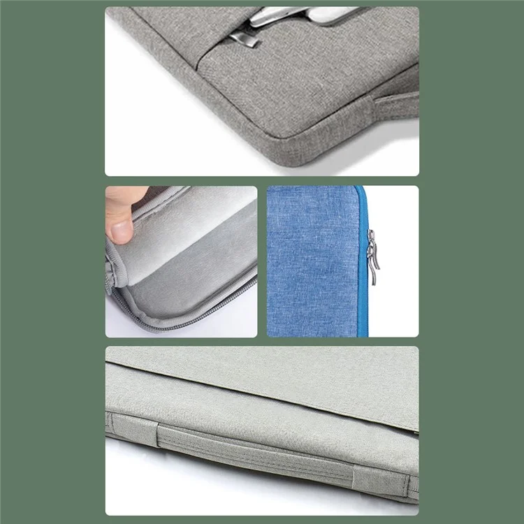 13.3 inch Notebook Laptop Sleeve Case Oxford Cloth Soft Fluffy Lining Cover Carrying Bag - Black