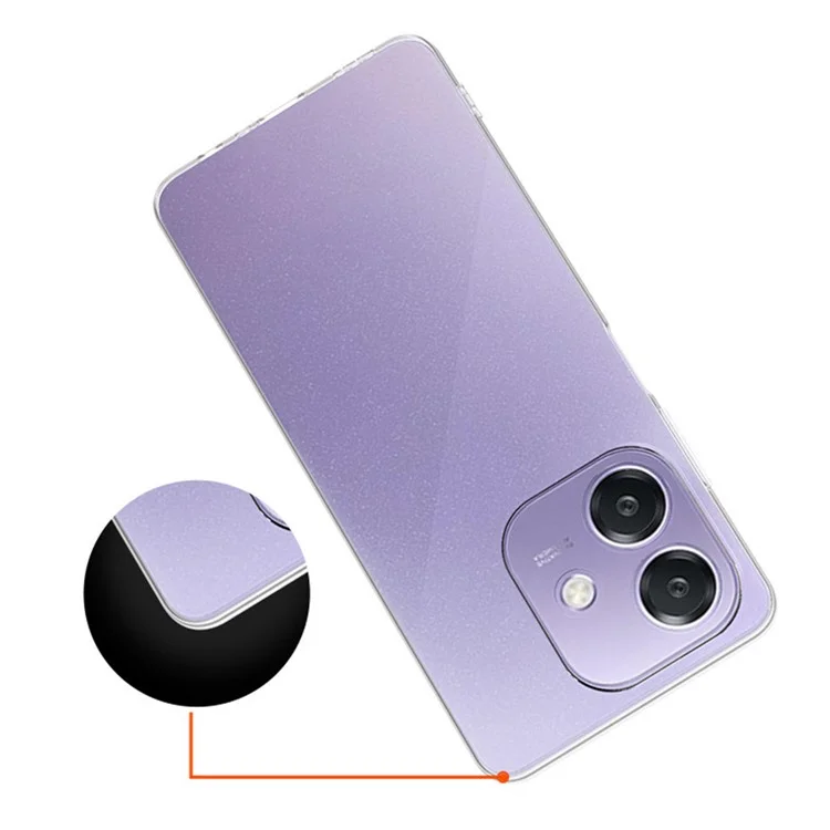 Für Oppo A60 5G Hülle Ultra-Dünnes flexibles TPU-Klar-Telefoncover