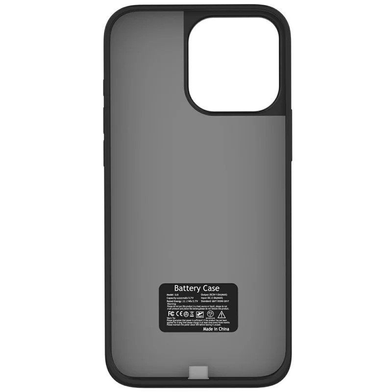 T73 For iPhone 16 5000mAh Extended Battery Phone Kickstand Back Cover Charging Case