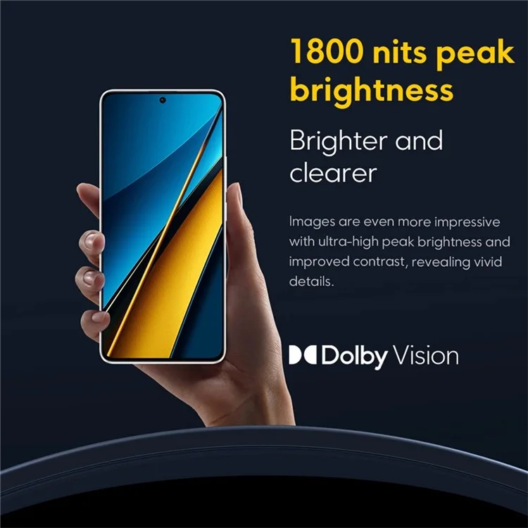 XIAOMI Poco X6 5G Version UE 8 Go + 256 Go 6,67 pouces Écran AMOLED Caméra 64MP Smartphone Snapdragon 7s Gen 2 - Bleu