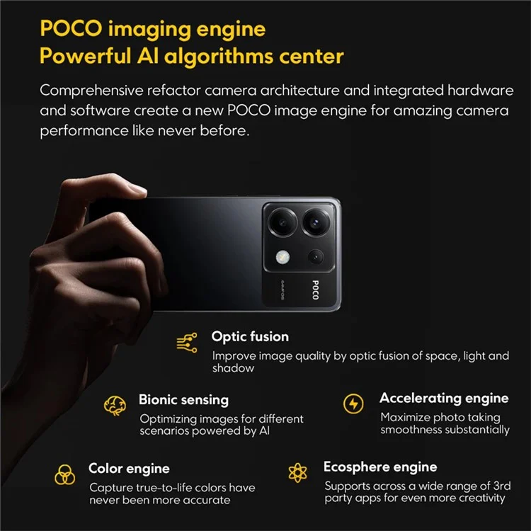 XIAOMI Poco X6 5G Version UE 8 Go + 256 Go 6,67 pouces Écran AMOLED Caméra 64MP Smartphone Snapdragon 7s Gen 2 - Bleu