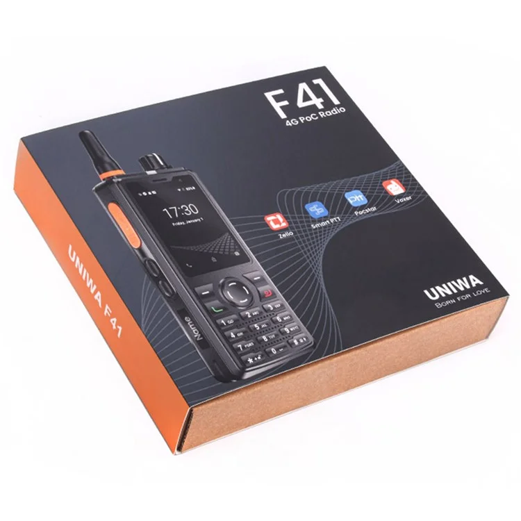 UNIWA F41 4G POC Walkie Talkie Zello Rugged Phone 1GB+8GB 2.4-Inch Smartphone Android 8.1