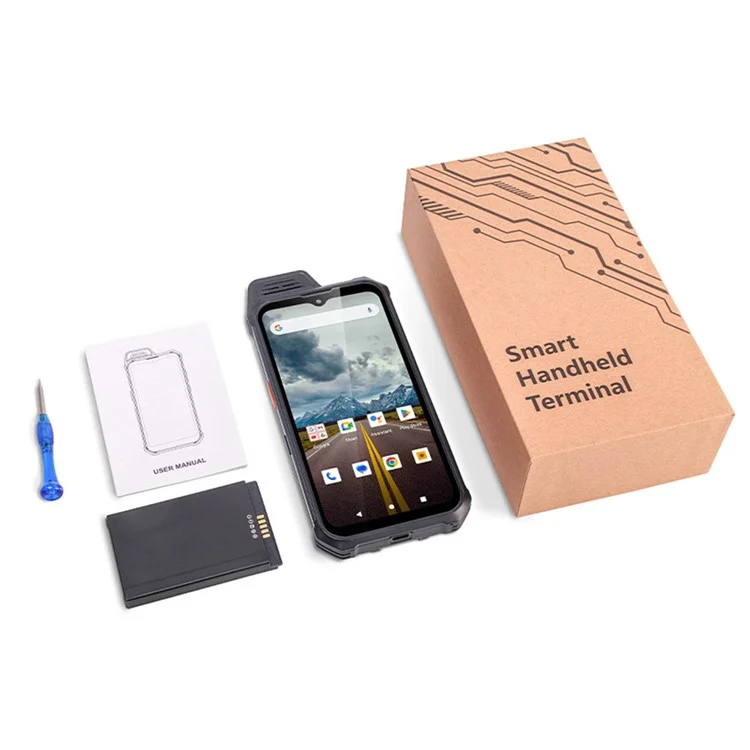 UNIWA W999 Waterproof Smartphone 8GB+128GB 6.3-Inch FHD 5000mAh Andriod Mobile Phone NFC - Black / Orange