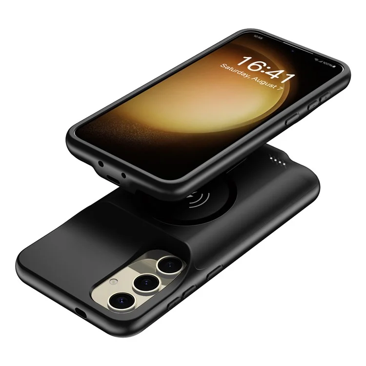 For Samsung Galaxy S25+ TPU Edge Charging Case 10000mAh Extended Battery Compatible with MagSafe