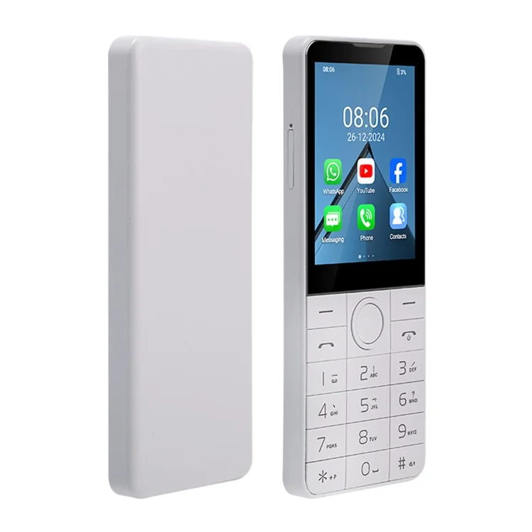 DOOV R77 Telefono Cellulare con Tastiera 3GB + 32GB Schermo IPS da 2,8 Pollici Android 13 Smartphone - Bianco