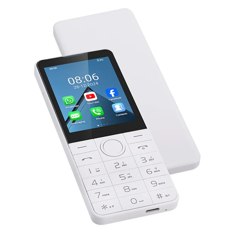 DOOV R77 Telefono Cellulare con Tastiera 3GB + 32GB Schermo IPS da 2,8 Pollici Android 13 Smartphone - Bianco