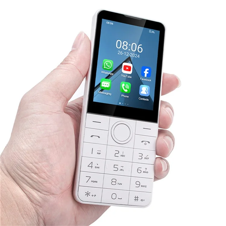 DOOV R77 Telefono Cellulare con Tastiera 3GB + 32GB Schermo IPS da 2,8 Pollici Android 13 Smartphone - Bianco