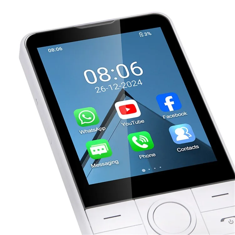 DOOV R77 Telefono Cellulare con Tastiera 3GB + 32GB Schermo IPS da 2,8 Pollici Android 13 Smartphone - Bianco