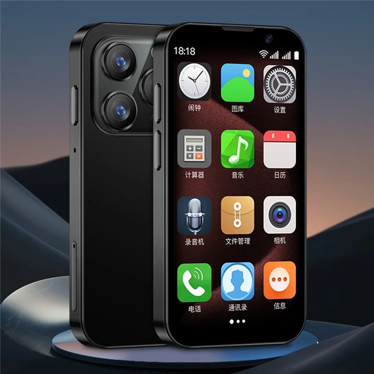 SOYES XS18 Pro 2GB + 16GB Android Smartphone 3 Inch 3G Network Small Phone with Facial Recognition - Black