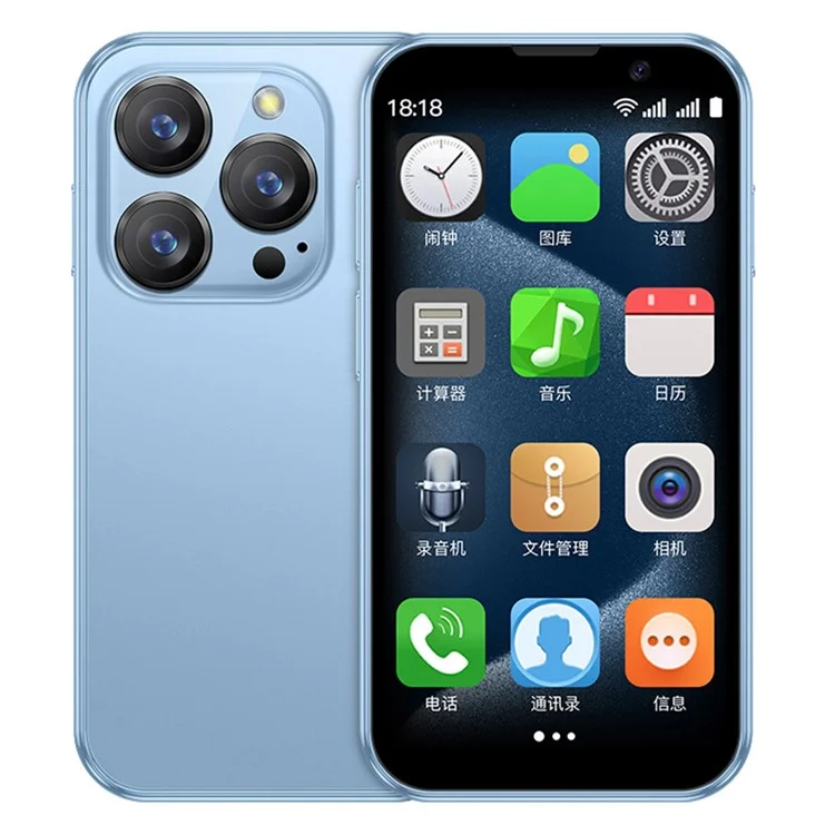 SOYES XS18 Pro 2GB + 16GB Android Smartphone 3 Inch 3G Network Small Phone with Facial Recognition - Blue