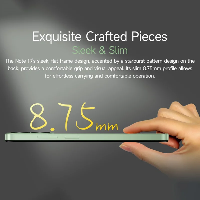 ULEFONE Note 19 Smartphone Global Version 3GB + 32GB 6.56 Inch 8MP Camera 5000mAh Unisoc T603 Octa Core 4G Phone - Nebula Green