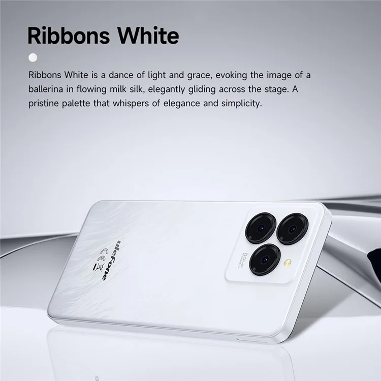ULEFONE Note 20 Pro Smartphone Global Version 6.75 Inch Unisoc T606 50MP Camera 4GB + 128GB 6000mAh Battery Android 14 Phone - White