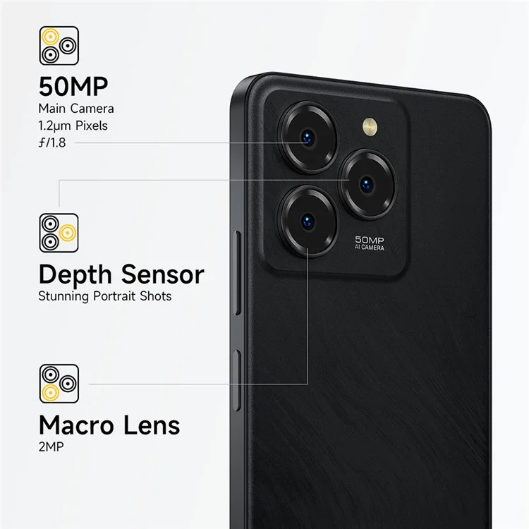 ULEFONE Note 20 Pro Smartphone Global Version 6.75 Inch Unisoc T606 50MP Camera 4GB + 128GB 6000mAh Battery Android 14 Phone - White