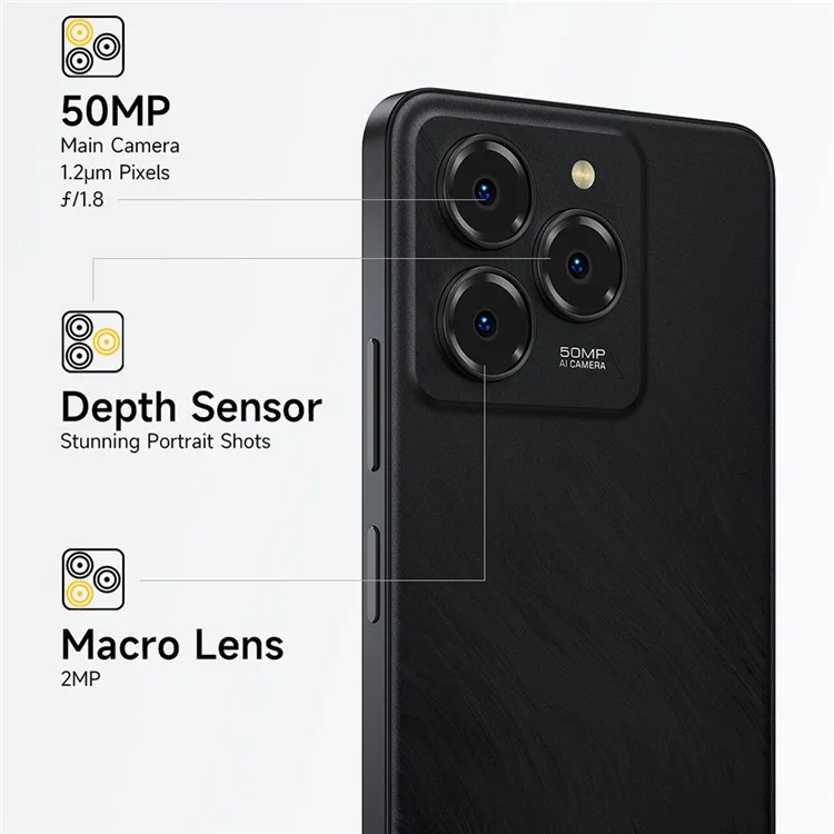 ULEFONE Note 20 Pro Smartphone Global Version 6.75 Inch Unisoc T606 4GB + 256GB 6000mAh 50MP Camera 4G Android 14 Mobile Phone - White