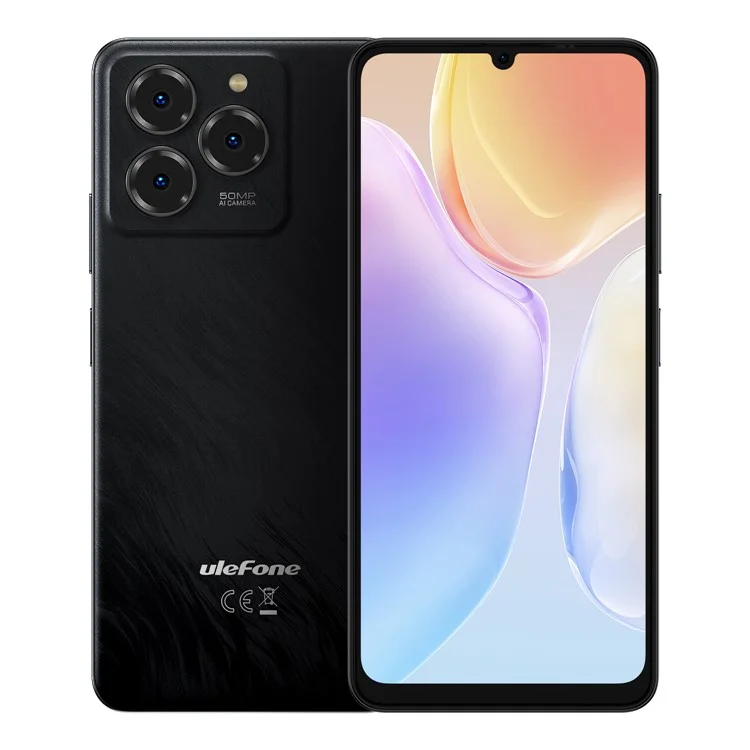 [HK Warehouse] ULEFONE Note 20 Pro Smartphone Global Version 6.75 Inch Unisoc T606 4GB + 256GB 6000mAh 50MP Camera 4G Android 14 Mobile Phone - Black