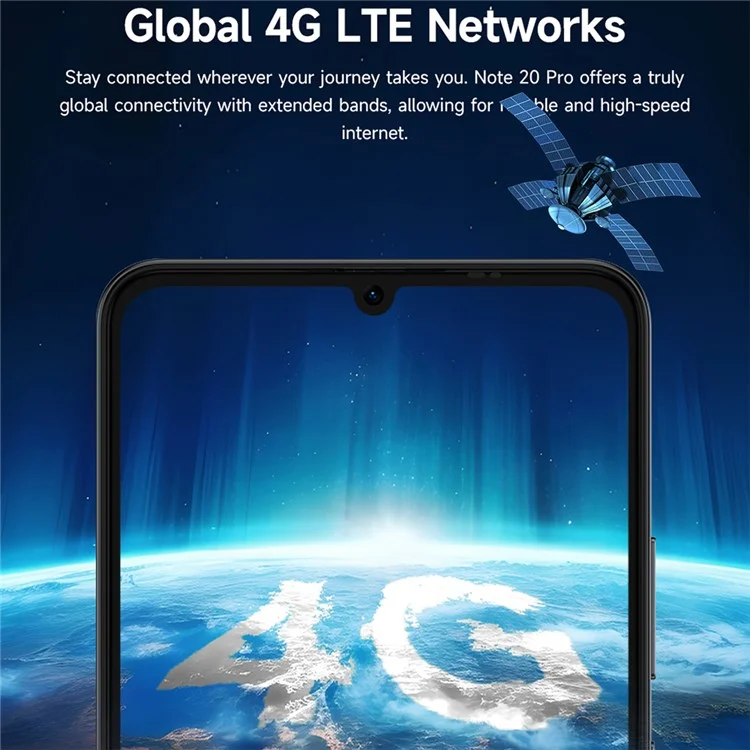 [HK Warehouse] ULEFONE Note 20 Pro Smartphone Global Version 6.75 Inch Unisoc T606 4GB + 256GB 6000mAh 50MP Camera 4G Android 14 Mobile Phone - Black