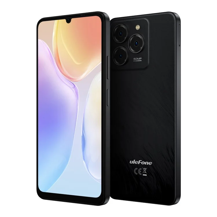 [HK Warehouse] ULEFONE Note 20 Pro Smartphone Global Version 6.75 Inch Unisoc T606 4GB + 256GB 6000mAh 50MP Camera 4G Android 14 Mobile Phone - Black