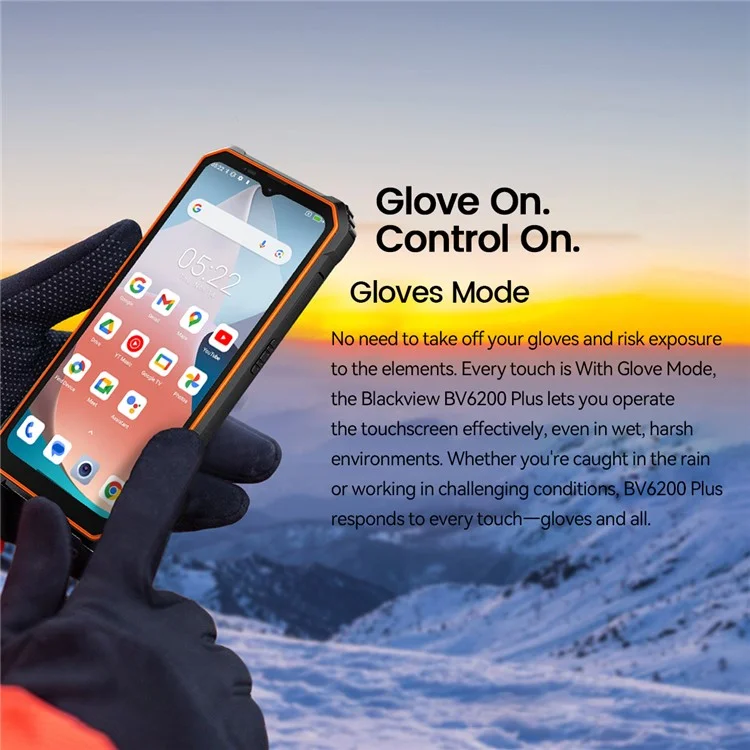 [HK Warehouse] BLACKVIEW BV6200 Plus Rugged Phone 11000mAh 6.56 Inch Unisoc T606 8GB + 256GB 4G Smartphone - Black