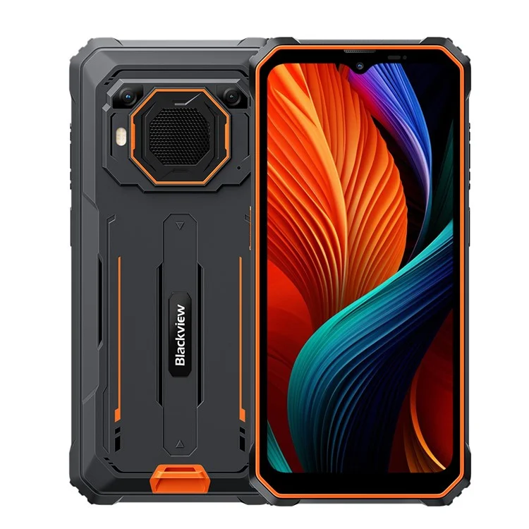 Téléphone robuste BLACKVIEW BV6200 Plus avec batterie 11000mAh, écran 6,56 pouces, Unisoc T606, 8 Go de RAM + 256 Go de stockage, 4G - Orange