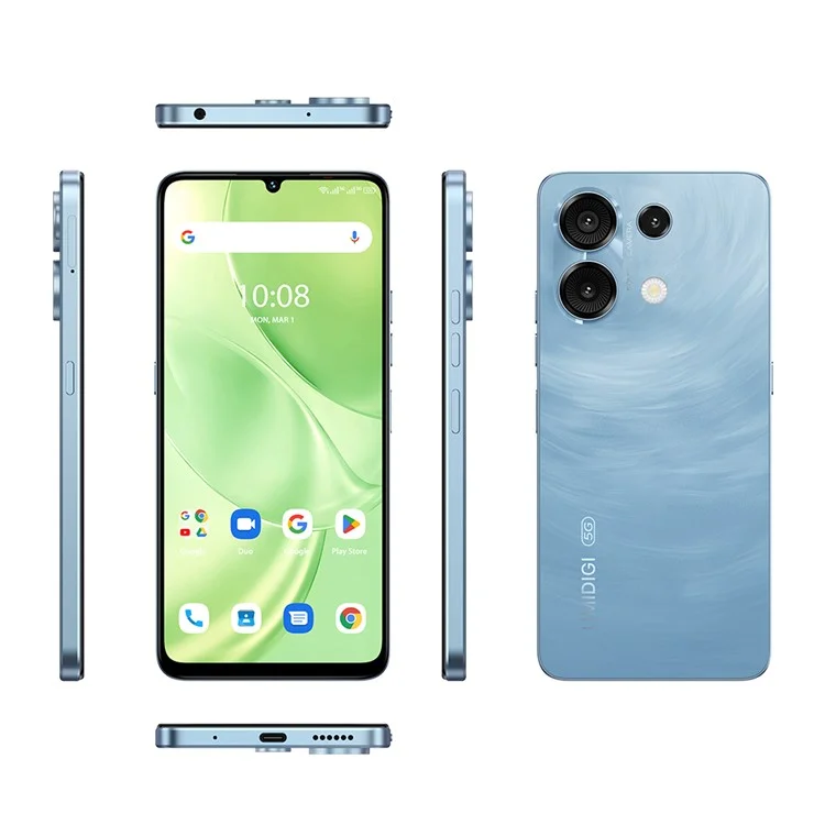 UMIDIGI G9 5G-Smartphone 6,75 Zoll Unisoc T765 6GB + 128GB 5000mAh 50MP Kamera Android-Handy - Gletscherblau