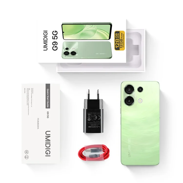 UMIDIGI G9 5G-Smartphone 6,75 Zoll Unisoc T765 6GB + 128GB 5000mAh 50MP Kamera Android-Handy - Gletscherblau