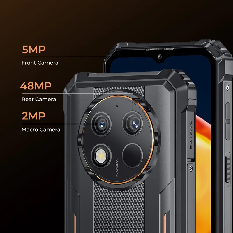 Magazzino HK] OUKITEL G1 Smartphone Robusto 6,52 Pollici Unisoc T606 6GB + 256GB 10600mAh Fotocamera 48MP Telefono 4G - Arancione