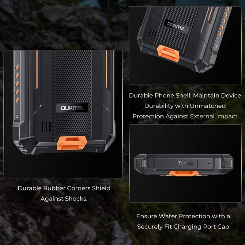 Magazzino HK] OUKITEL G1 Smartphone Robusto 6,52 Pollici Unisoc T606 6GB + 256GB 10600mAh Fotocamera 48MP Telefono 4G - Arancione