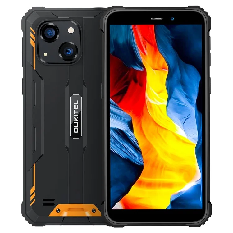 [HK Warehouse] OUKITEL G2 Phone 6.0 Inch Unisoc T606 4GB + 64GB Rugged Smartphone 6300mAh Battery 13MP Camera 4G LTE Phone - Orange