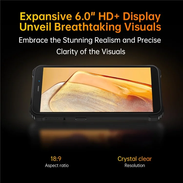 [HK Warehouse] OUKITEL G2 Phone 6.0 Inch Unisoc T606 4GB + 64GB Rugged Smartphone 6300mAh Battery 13MP Camera 4G LTE Phone - Orange