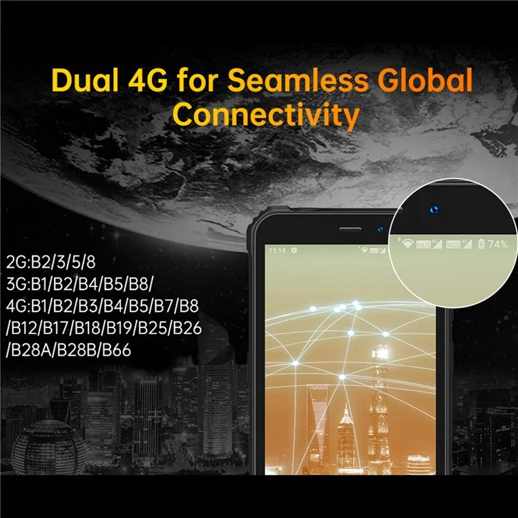 [HK Warehouse] OUKITEL G2 Phone 6.0 Inch Unisoc T606 4GB + 64GB Rugged Smartphone 6300mAh Battery 13MP Camera 4G LTE Phone - Orange