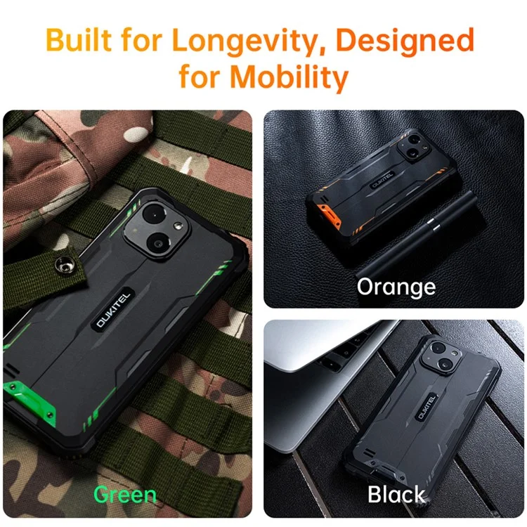 OUKITEL G2 Phone 6.0 Inch Unisoc T606 4GB + 64GB Rugged Smartphone 6300mAh Battery 13MP Camera 4G LTE Phone - Black